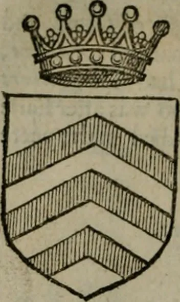 An illustration from A catalogve and succession of the kings, princes, dukes, marquesses, earles, and viscounts of this realme of England, since the Norman conquest, to this present yeere 1622. Together with their armes, wiues, and children; the times of their deaths and burials, with many of their memorable actions, 1622, leaf 125