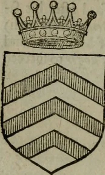 An illustration from A catalogve and succession of the kings, princes, dukes, marquesses, earles, and viscounts of this realme of England, since the Norman conquest, to this present yeere 1622. Together with their armes, wiues, and children; the times of their deaths and burials, with many of their memorable actions, 1622, leaf 125