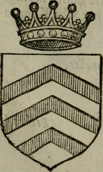 An illustration from A catalogve and succession of the kings, princes, dukes, marquesses, earles, and viscounts of this realme of England, since the Norman conquest, to this present yeere 1622. Together with their armes, wiues, and children; the times of their deaths and burials, with many of their memorable actions, 1622, leaf 125