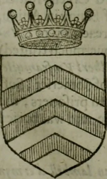 An illustration from A catalogve and succession of the kings, princes, dukes, marquesses, earles, and viscounts of this realme of England, since the Norman conquest, to this present yeere 1622. Together with their armes, wiues, and children; the times of their deaths and burials, with many of their memorable actions, 1622, leaf 126