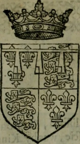 An illustration from A catalogve and succession of the kings, princes, dukes, marquesses, earles, and viscounts of this realme of England, since the Norman conquest, to this present yeere 1622. Together with their armes, wiues, and children; the times of their deaths and burials, with many of their memorable actions, 1622, leaf 128