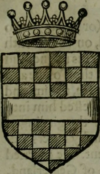 An illustration from A catalogve and succession of the kings, princes, dukes, marquesses, earles, and viscounts of this realme of England, since the Norman conquest, to this present yeere 1622. Together with their armes, wiues, and children; the times of their deaths and burials, with many of their memorable actions, 1622, leaf 130