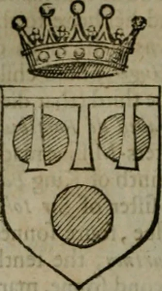 An illustration from A catalogve and succession of the kings, princes, dukes, marquesses, earles, and viscounts of this realme of England, since the Norman conquest, to this present yeere 1622. Together with their armes, wiues, and children; the times of their deaths and burials, with many of their memorable actions, 1622, leaf 137