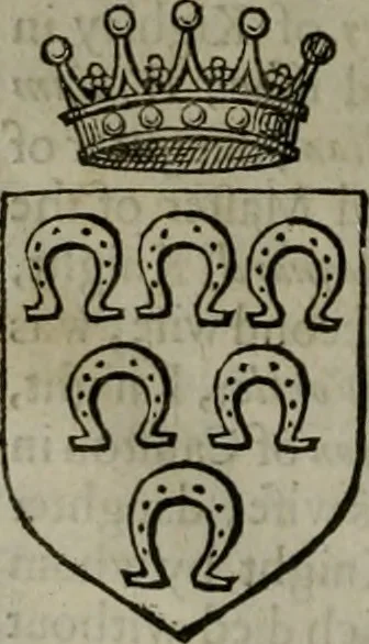 An illustration from A catalogve and succession of the kings, princes, dukes, marquesses, earles, and viscounts of this realme of England, since the Norman conquest, to this present yeere 1622. Together with their armes, wiues, and children; the times of their deaths and burials, with many of their memorable actions, 1622, leaf 141