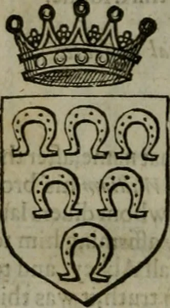 An illustration from A catalogve and succession of the kings, princes, dukes, marquesses, earles, and viscounts of this realme of England, since the Norman conquest, to this present yeere 1622. Together with their armes, wiues, and children; the times of their deaths and burials, with many of their memorable actions, 1622, leaf 143