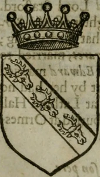 An illustration from A catalogve and succession of the kings, princes, dukes, marquesses, earles, and viscounts of this realme of England, since the Norman conquest, to this present yeere 1622. Together with their armes, wiues, and children; the times of their deaths and burials, with many of their memorable actions, 1622, leaf 149