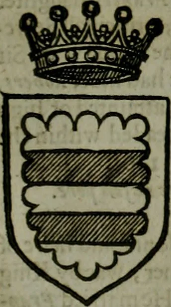An illustration from A catalogve and succession of the kings, princes, dukes, marquesses, earles, and viscounts of this realme of England, since the Norman conquest, to this present yeere 1622. Together with their armes, wiues, and children; the times of their deaths and burials, with many of their memorable actions, 1622, leaf 162