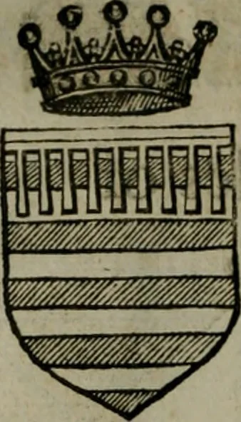 An illustration from A catalogve and succession of the kings, princes, dukes, marquesses, earles, and viscounts of this realme of England, since the Norman conquest, to this present yeere 1622. Together with their armes, wiues, and children; the times of their deaths and burials, with many of their memorable actions, 1622, leaf 169