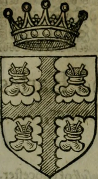 An illustration from A catalogve and succession of the kings, princes, dukes, marquesses, earles, and viscounts of this realme of England, since the Norman conquest, to this present yeere 1622. Together with their armes, wiues, and children; the times of their deaths and burials, with many of their memorable actions, 1622, leaf 170