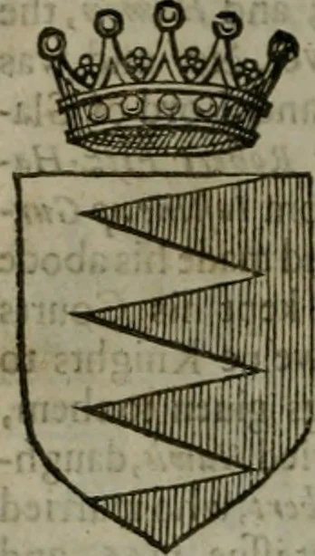 An illustration from A catalogve and succession of the kings, princes, dukes, marquesses, earles, and viscounts of this realme of England, since the Norman conquest, to this present yeere 1622. Together with their armes, wiues, and children; the times of their deaths and burials, with many of their memorable actions, 1622, leaf 173