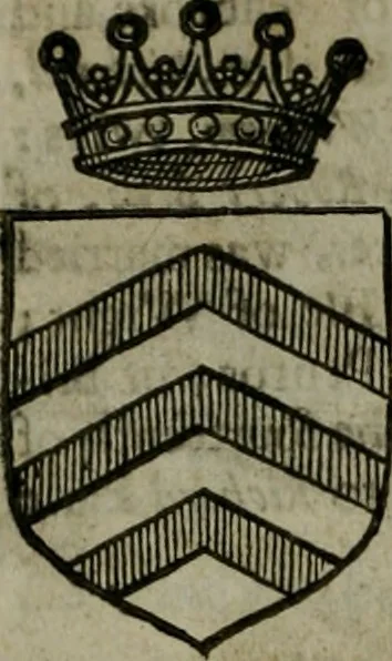 An illustration from A catalogve and succession of the kings, princes, dukes, marquesses, earles, and viscounts of this realme of England, since the Norman conquest, to this present yeere 1622. Together with their armes, wiues, and children; the times of their deaths and burials, with many of their memorable actions, 1622, leaf 175