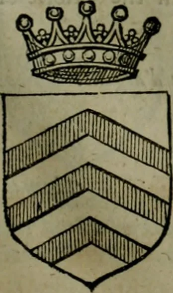 An illustration from A catalogve and succession of the kings, princes, dukes, marquesses, earles, and viscounts of this realme of England, since the Norman conquest, to this present yeere 1622. Together with their armes, wiues, and children; the times of their deaths and burials, with many of their memorable actions, 1622, leaf 176