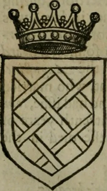 An illustration from A catalogve and succession of the kings, princes, dukes, marquesses, earles, and viscounts of this realme of England, since the Norman conquest, to this present yeere 1622. Together with their armes, wiues, and children; the times of their deaths and burials, with many of their memorable actions, 1622, leaf 177