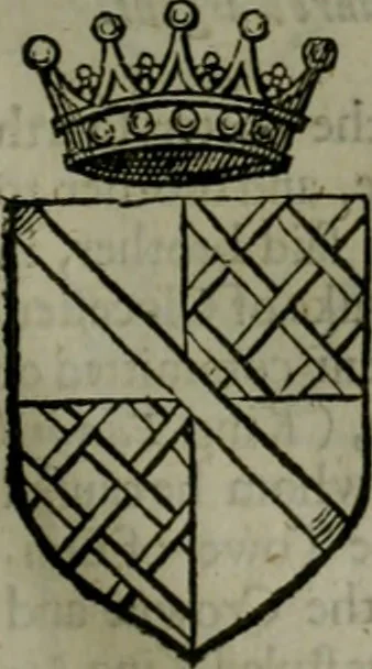 An illustration from A catalogve and succession of the kings, princes, dukes, marquesses, earles, and viscounts of this realme of England, since the Norman conquest, to this present yeere 1622. Together with their armes, wiues, and children; the times of their deaths and burials, with many of their memorable actions, 1622, leaf 178