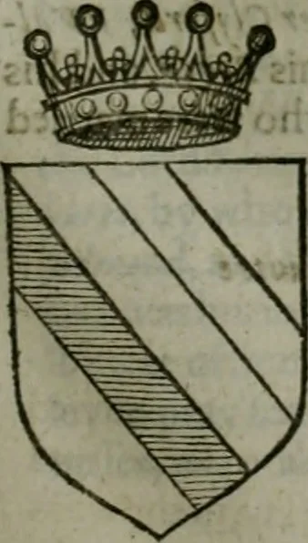 An illustration from A catalogve and succession of the kings, princes, dukes, marquesses, earles, and viscounts of this realme of England, since the Norman conquest, to this present yeere 1622. Together with their armes, wiues, and children; the times of their deaths and burials, with many of their memorable actions, 1622, leaf 182
