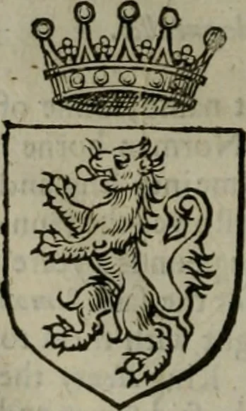 An illustration from A catalogve and succession of the kings, princes, dukes, marquesses, earles, and viscounts of this realme of England, since the Norman conquest, to this present yeere 1622. Together with their armes, wiues, and children; the times of their deaths and burials, with many of their memorable actions, 1622, leaf 189