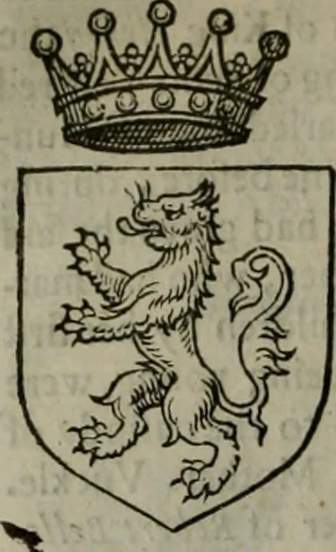 An illustration from A catalogve and succession of the kings, princes, dukes, marquesses, earles, and viscounts of this realme of England, since the Norman conquest, to this present yeere 1622. Together with their armes, wiues, and children; the times of their deaths and burials, with many of their memorable actions, 1622, leaf 191