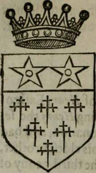 An illustration from A catalogve and succession of the kings, princes, dukes, marquesses, earles, and viscounts of this realme of England, since the Norman conquest, to this present yeere 1622. Together with their armes, wiues, and children; the times of their deaths and burials, with many of their memorable actions, 1622, leaf 193