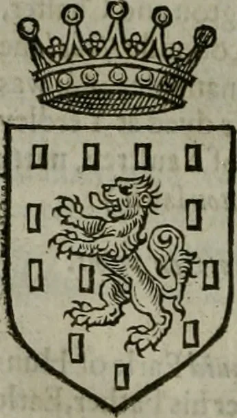 An illustration from A catalogve and succession of the kings, princes, dukes, marquesses, earles, and viscounts of this realme of England, since the Norman conquest, to this present yeere 1622. Together with their armes, wiues, and children; the times of their deaths and burials, with many of their memorable actions, 1622, leaf 193