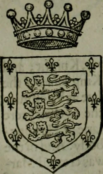 An illustration from A catalogve and succession of the kings, princes, dukes, marquesses, earles, and viscounts of this realme of England, since the Norman conquest, to this present yeere 1622. Together with their armes, wiues, and children; the times of their deaths and burials, with many of their memorable actions, 1622, leaf 194