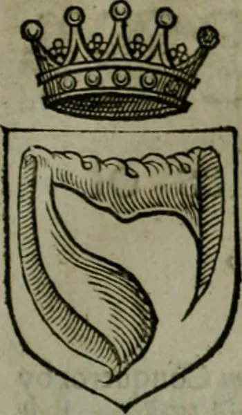 An illustration from A catalogve and succession of the kings, princes, dukes, marquesses, earles, and viscounts of this realme of England, since the Norman conquest, to this present yeere 1622. Together with their armes, wiues, and children; the times of their deaths and burials, with many of their memorable actions, 1622, leaf 198
