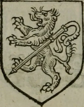 An illustration from A catalogve and succession of the kings, princes, dukes, marquesses, earles, and viscounts of this realme of England, since the Norman conquest, to this present yeere 1622. Together with their armes, wiues, and children; the times of their deaths and burials, with many of their memorable actions, 1622, leaf 199