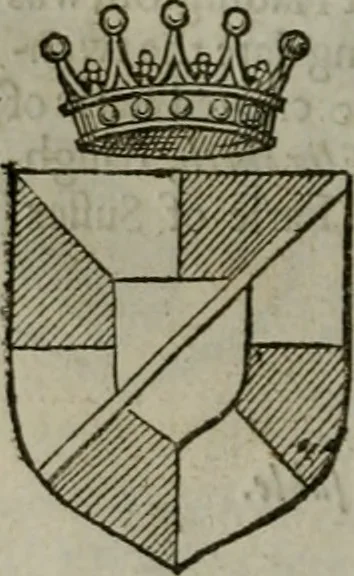 An illustration from A catalogve and succession of the kings, princes, dukes, marquesses, earles, and viscounts of this realme of England, since the Norman conquest, to this present yeere 1622. Together with their armes, wiues, and children; the times of their deaths and burials, with many of their memorable actions, 1622, leaf 199