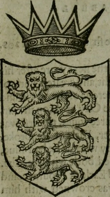 An illustration from A catalogve and succession of the kings, princes, dukes, marquesses, earles, and viscounts of this realme of England, since the Norman conquest, to this present yeere 1622. Together with their armes, wiues, and children; the times of their deaths and burials, with many of their memorable actions, 1622, leaf 20