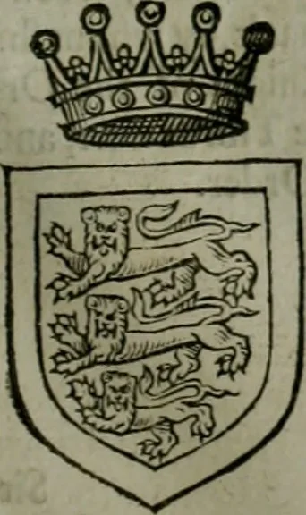 An illustration from A catalogve and succession of the kings, princes, dukes, marquesses, earles, and viscounts of this realme of England, since the Norman conquest, to this present yeere 1622. Together with their armes, wiues, and children; the times of their deaths and burials, with many of their memorable actions, 1622, leaf 200