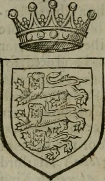An illustration from A catalogve and succession of the kings, princes, dukes, marquesses, earles, and viscounts of this realme of England, since the Norman conquest, to this present yeere 1622. Together with their armes, wiues, and children; the times of their deaths and burials, with many of their memorable actions, 1622, leaf 201