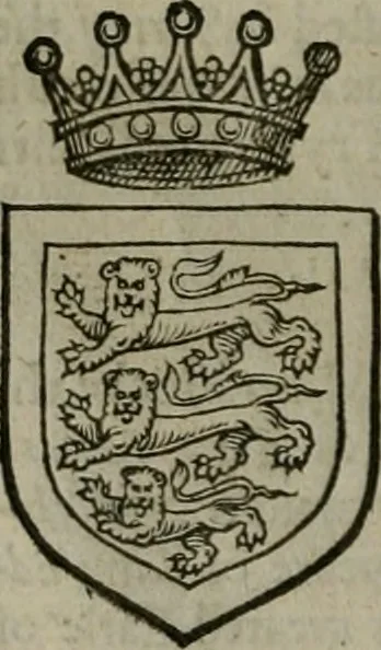 An illustration from A catalogve and succession of the kings, princes, dukes, marquesses, earles, and viscounts of this realme of England, since the Norman conquest, to this present yeere 1622. Together with their armes, wiues, and children; the times of their deaths and burials, with many of their memorable actions, 1622, leaf 201