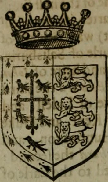 An illustration from A catalogve and succession of the kings, princes, dukes, marquesses, earles, and viscounts of this realme of England, since the Norman conquest, to this present yeere 1622. Together with their armes, wiues, and children; the times of their deaths and burials, with many of their memorable actions, 1622, leaf 203