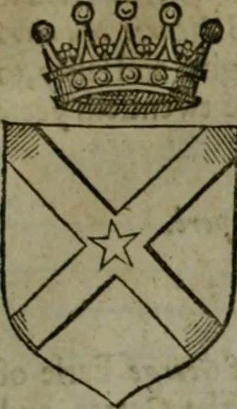 An illustration from A catalogve and succession of the kings, princes, dukes, marquesses, earles, and viscounts of this realme of England, since the Norman conquest, to this present yeere 1622. Together with their armes, wiues, and children; the times of their deaths and burials, with many of their memorable actions, 1622, leaf 204
