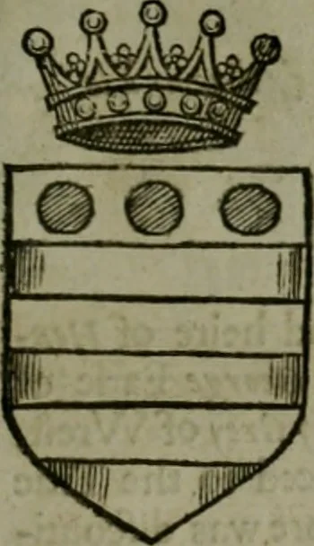 An illustration from A catalogve and succession of the kings, princes, dukes, marquesses, earles, and viscounts of this realme of England, since the Norman conquest, to this present yeere 1622. Together with their armes, wiues, and children; the times of their deaths and burials, with many of their memorable actions, 1622, leaf 204