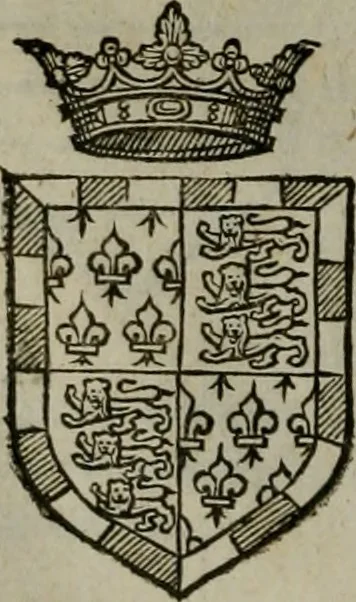 An illustration from A catalogve and succession of the kings, princes, dukes, marquesses, earles, and viscounts of this realme of England, since the Norman conquest, to this present yeere 1622. Together with their armes, wiues, and children; the times of their deaths and burials, with many of their memorable actions, 1622, leaf 207