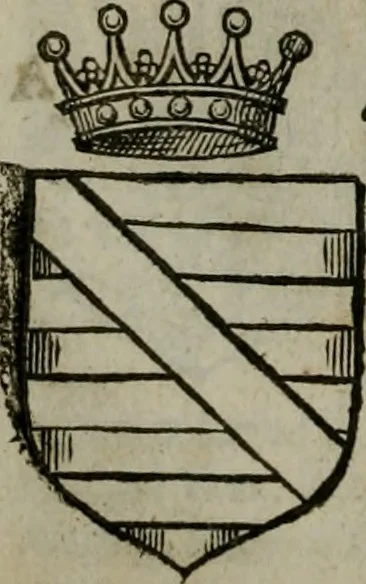 An illustration from A catalogve and succession of the kings, princes, dukes, marquesses, earles, and viscounts of this realme of England, since the Norman conquest, to this present yeere 1622. Together with their armes, wiues, and children; the times of their deaths and burials, with many of their memorable actions, 1622, leaf 209