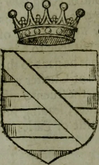An illustration from A catalogve and succession of the kings, princes, dukes, marquesses, earles, and viscounts of this realme of England, since the Norman conquest, to this present yeere 1622. Together with their armes, wiues, and children; the times of their deaths and burials, with many of their memorable actions, 1622, leaf 210