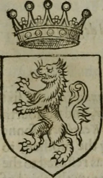 An illustration from A catalogve and succession of the kings, princes, dukes, marquesses, earles, and viscounts of this realme of England, since the Norman conquest, to this present yeere 1622. Together with their armes, wiues, and children; the times of their deaths and burials, with many of their memorable actions, 1622, leaf 211
