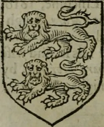 An illustration from A catalogve and succession of the kings, princes, dukes, marquesses, earles, and viscounts of this realme of England, since the Norman conquest, to this present yeere 1622. Together with their armes, wiues, and children; the times of their deaths and burials, with many of their memorable actions, 1622, leaf 215