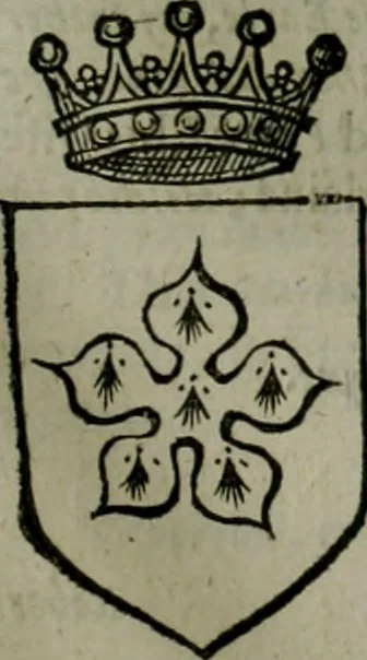 An illustration from A catalogve and succession of the kings, princes, dukes, marquesses, earles, and viscounts of this realme of England, since the Norman conquest, to this present yeere 1622. Together with their armes, wiues, and children; the times of their deaths and burials, with many of their memorable actions, 1622, leaf 220