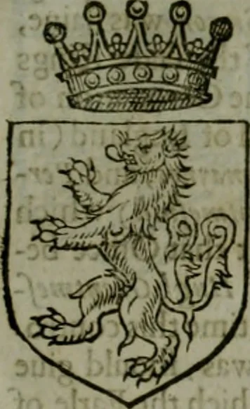 An illustration from A catalogve and succession of the kings, princes, dukes, marquesses, earles, and viscounts of this realme of England, since the Norman conquest, to this present yeere 1622. Together with their armes, wiues, and children; the times of their deaths and burials, with many of their memorable actions, 1622, leaf 222