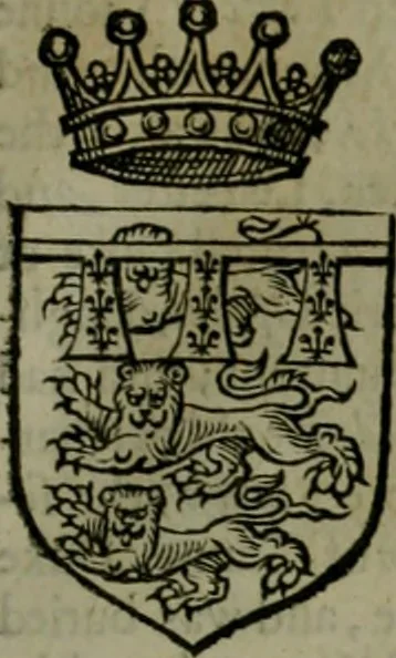 An illustration from A catalogve and succession of the kings, princes, dukes, marquesses, earles, and viscounts of this realme of England, since the Norman conquest, to this present yeere 1622. Together with their armes, wiues, and children; the times of their deaths and burials, with many of their memorable actions, 1622, leaf 224