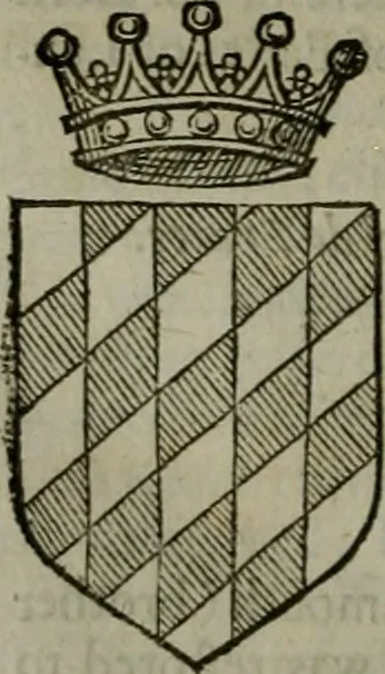 An illustration from A catalogve and succession of the kings, princes, dukes, marquesses, earles, and viscounts of this realme of England, since the Norman conquest, to this present yeere 1622. Together with their armes, wiues, and children; the times of their deaths and burials, with many of their memorable actions, 1622, leaf 225