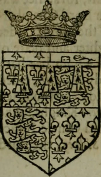 An illustration from A catalogve and succession of the kings, princes, dukes, marquesses, earles, and viscounts of this realme of England, since the Norman conquest, to this present yeere 1622. Together with their armes, wiues, and children; the times of their deaths and burials, with many of their memorable actions, 1622, leaf 226