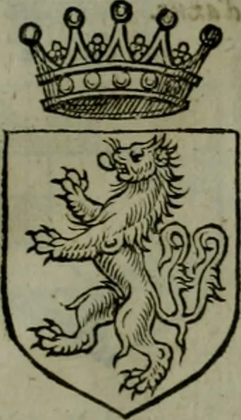 An illustration from A catalogve and succession of the kings, princes, dukes, marquesses, earles, and viscounts of this realme of England, since the Norman conquest, to this present yeere 1622. Together with their armes, wiues, and children; the times of their deaths and burials, with many of their memorable actions, 1622, leaf 226