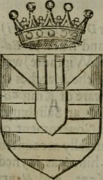 An illustration from A catalogve and succession of the kings, princes, dukes, marquesses, earles, and viscounts of this realme of England, since the Norman conquest, to this present yeere 1622. Together with their armes, wiues, and children; the times of their deaths and burials, with many of their memorable actions, 1622, leaf 229