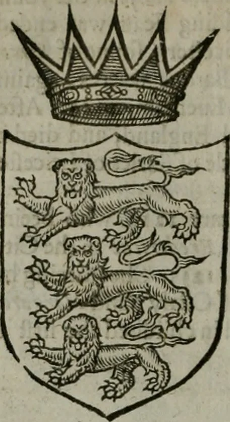 An illustration from A catalogve and succession of the kings, princes, dukes, marquesses, earles, and viscounts of this realme of England, since the Norman conquest, to this present yeere 1622. Together with their armes, wiues, and children; the times of their deaths and burials, with many of their memorable actions, 1622, leaf 23
