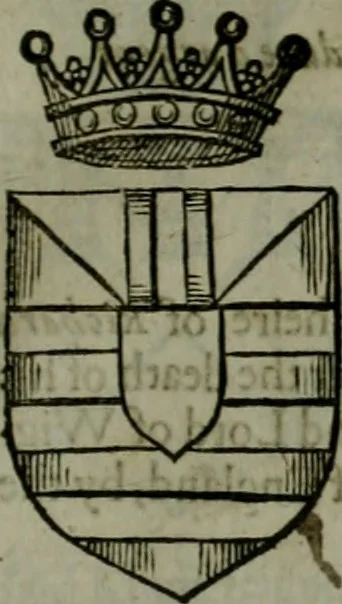 An illustration from A catalogve and succession of the kings, princes, dukes, marquesses, earles, and viscounts of this realme of England, since the Norman conquest, to this present yeere 1622. Together with their armes, wiues, and children; the times of their deaths and burials, with many of their memorable actions, 1622, leaf 230