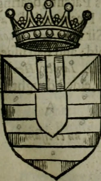 An illustration from A catalogve and succession of the kings, princes, dukes, marquesses, earles, and viscounts of this realme of England, since the Norman conquest, to this present yeere 1622. Together with their armes, wiues, and children; the times of their deaths and burials, with many of their memorable actions, 1622, leaf 230