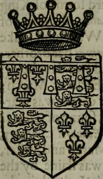 An illustration from A catalogve and succession of the kings, princes, dukes, marquesses, earles, and viscounts of this realme of England, since the Norman conquest, to this present yeere 1622. Together with their armes, wiues, and children; the times of their deaths and burials, with many of their memorable actions, 1622, leaf 231